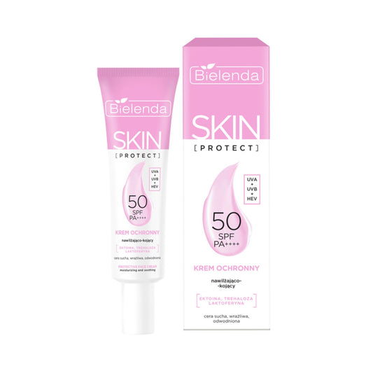 Bielenda - Krem Ochronny Nawilżająco - Kojący PA++++ UVA + UVB + HEV SPF50 