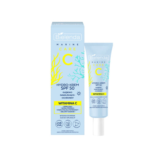 Bielenda C Marine Care Hydro-Krem Głęboko Nawilżająco - Ochronny SPF50