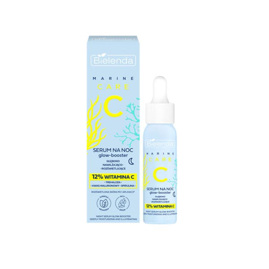 Bielenda C Marine Care Serum Glow-Booster Głęboko Nawilżająco-Rozświetlające na Noc 