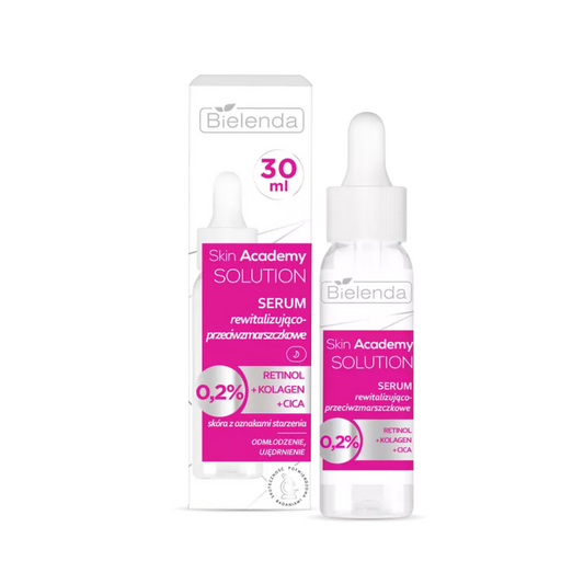 Bielenda Skin Academy Solution Serum Rewitalizująco Przeciwzmarszczkowe 0.2 Retinol - 30ml