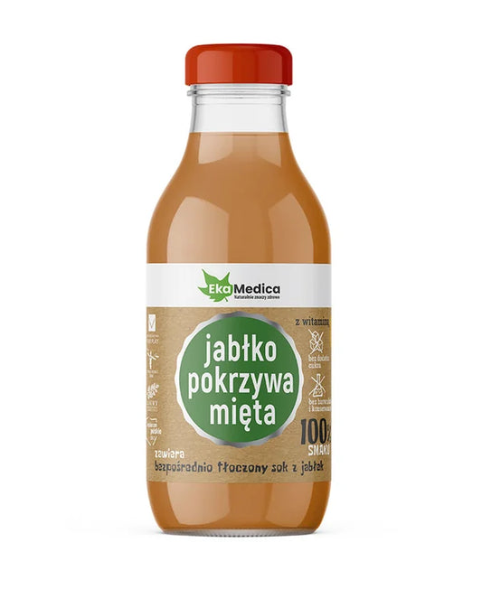 EkaMedica - Sok Jabłko, Pokrzywa, Mięta 100% - 300ml