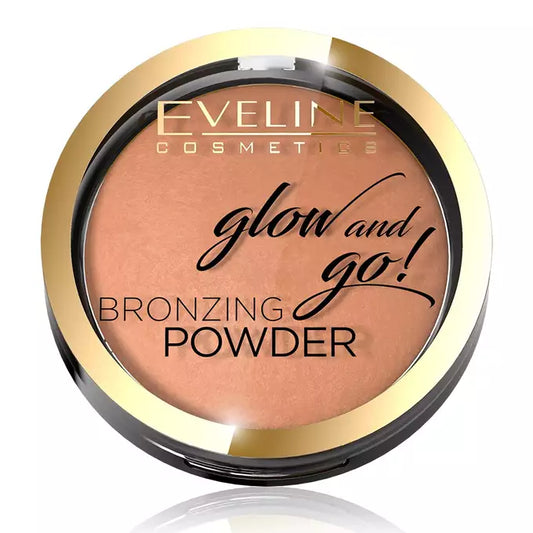 Eveline Glow and Go - Puder Brązujący Jamaica Bay Nr 02 - 8,5g