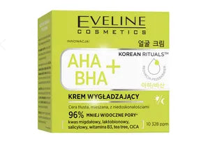 Eveline Korean Rituals - AHA BHA+ Wygładzający Krem dla Skóry Tłustej Mieszanej - 50ml