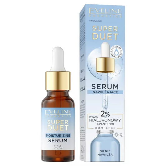 Eveline Super Duet - Skoncentrowane Nawilżające Serum Kwas Hialuronowy i D-pantenol - 30ml