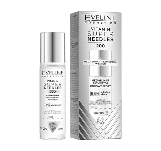 Eveline Super Needles Vitamin 200 Mezo – eliksir odnowy skóry