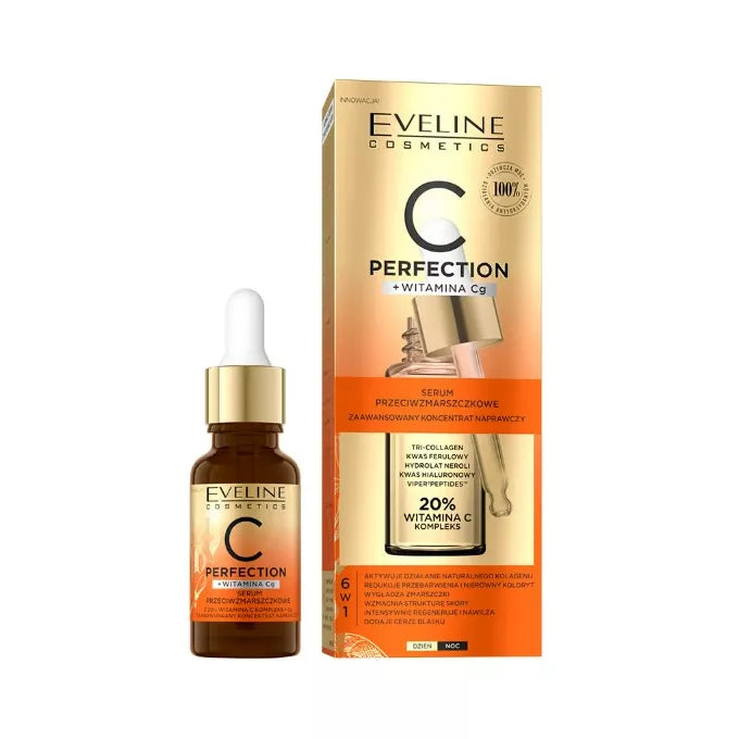 Eveline C Sensation - Silnie Odmładzające Serum Przeciwzmarszczkowe z WIt C - 18ml