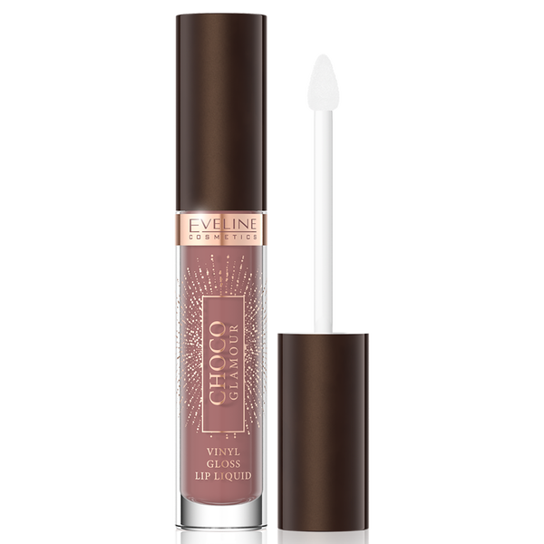 Eveline Choco Glamour - Pomadka w Płynie z Efektem Glossy Lips Nr 03 - 4,5ml