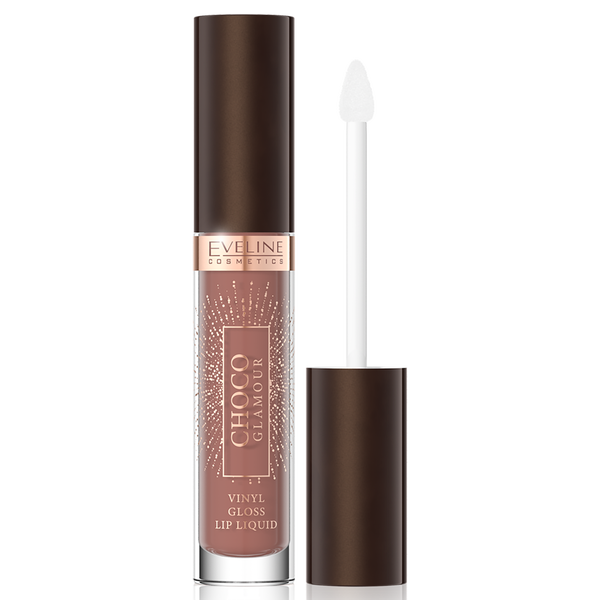 Eveline Choco Glamour - Pomadka w Płynie z Efektem Glossy Lips Nr 01 - 4,5ml