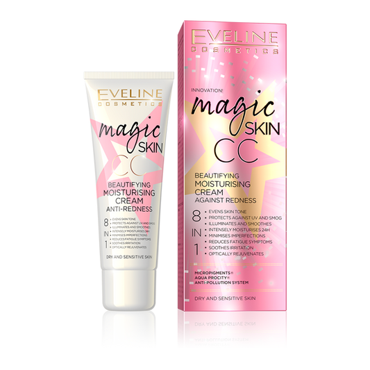 Eveline Magic Skin CC Upiększający Krem Nawilżający 8w1 na Zaczerwienienia - The Straight From Nature