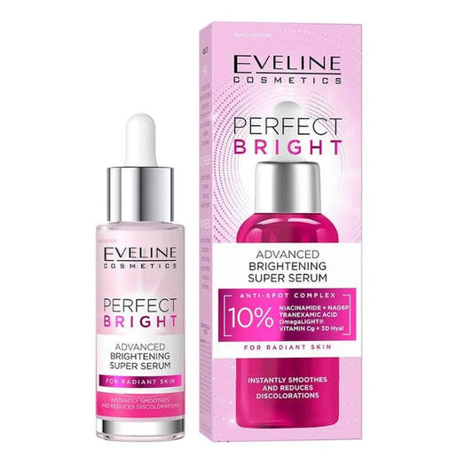 Eveline Perfect Bright - Zaawansowane Rozjaśniające Super Serum dla Skóry z Przebarwieniami i Nierównym Kolorytem - 30ml