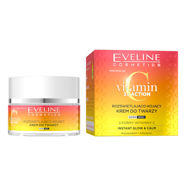 Eveline Vitamin C 3x Action Rozświetlająco Kojący Krem do Twarzy 