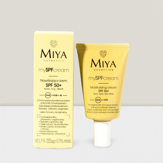 MIYA Cosmetics - mySPFcream Nawilżający Krem SPF50+ Twarz, Oczy, Dekolt - 40ml