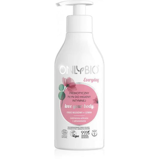 OnlyBio Everyday - Prebiotyczny Płyn do Higieny Intymnej z Kwasem Mlekowym i Lewanem - 250ml