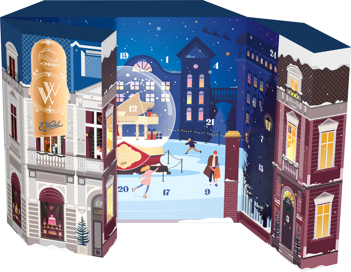 OnlyBio x Wedel Hair in Balance Kalendarz Adwentowy Winter Wonderland 24-Elementy Mini 1 Sztuka - The Straight From Nature