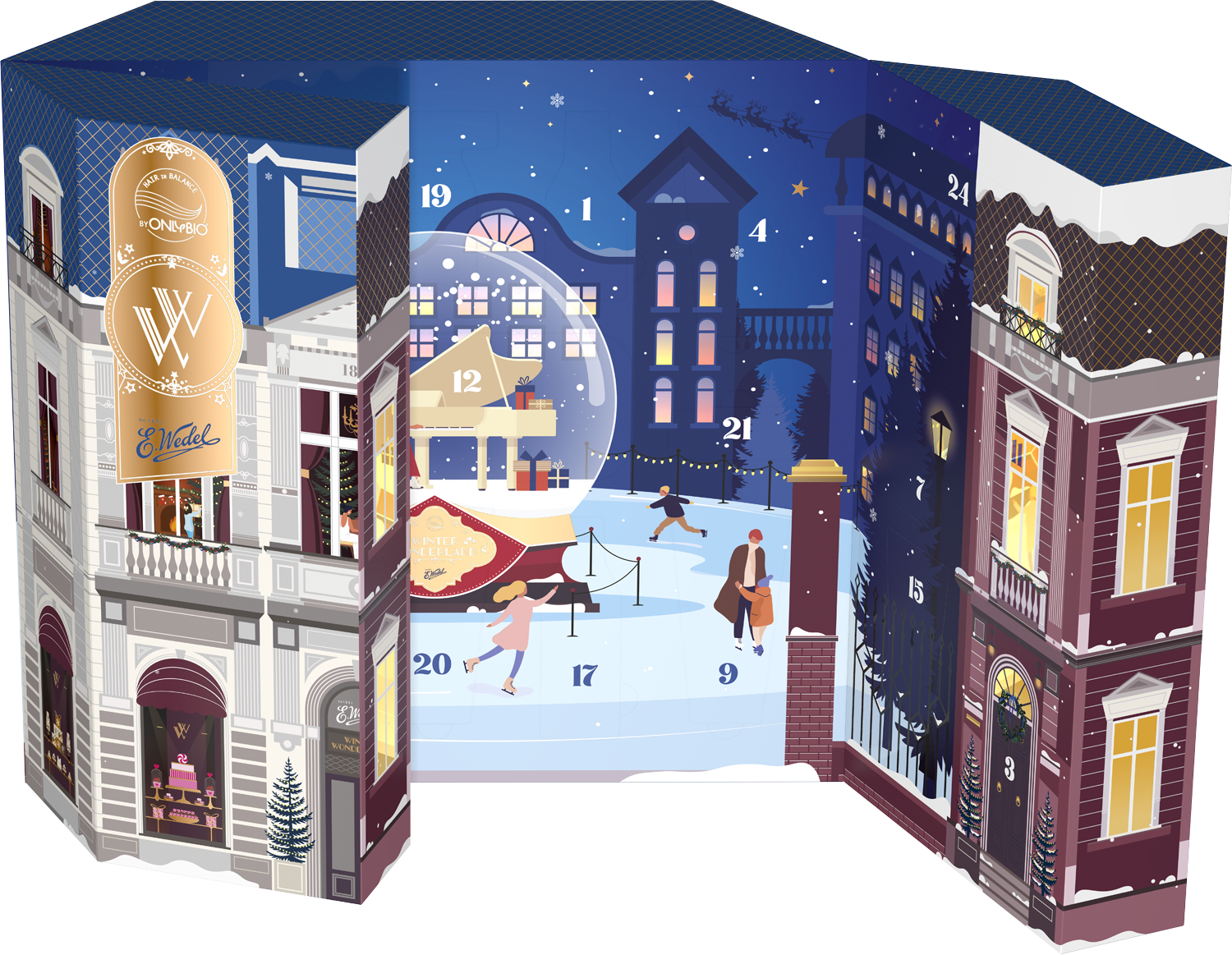 OnlyBio x Wedel Hair in Balance Kalendarz Adwentowy Winter Wonderland 24-Elementy Mini 1 Sztuka - The Straight From Nature