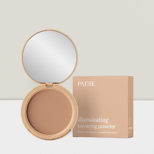 Paese Illuminating Covering Powder - Puder Rozświetlająco-Kryjący dla Skóry Suchej i Normalnej Nr 3C Złoty Beż - 9g