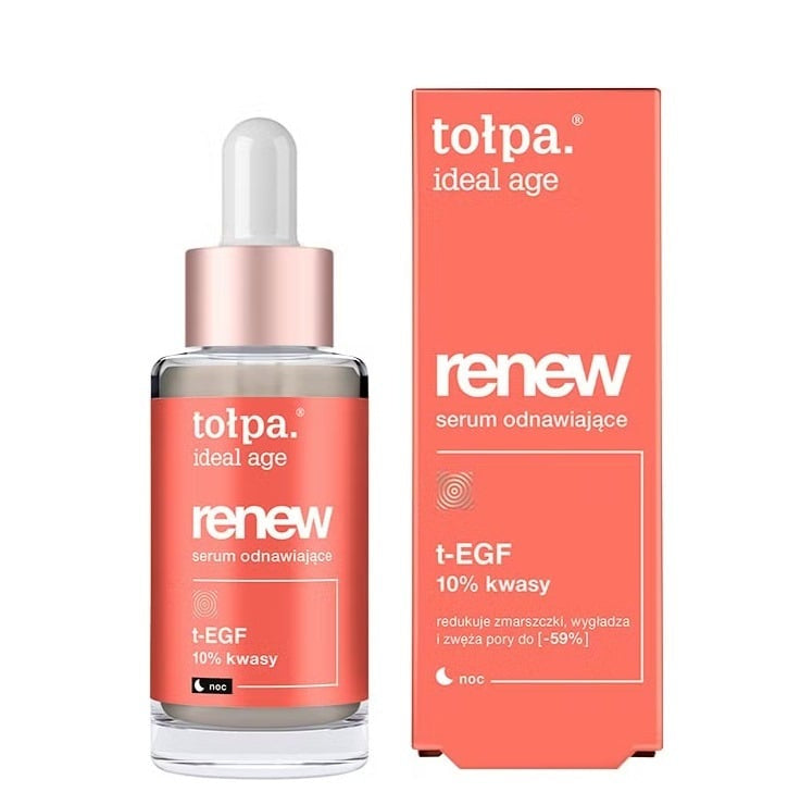 Tołpa Renew Serum odnawiające do twarzy serum z t-EGF i kwasami AHA