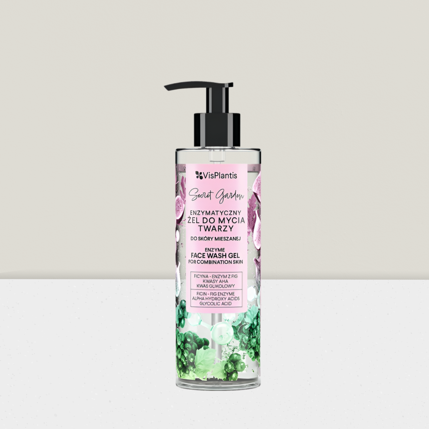 Vis Plantis Secret Garden - Enzymatyczny Żel do Mycia Twarzy - Skóra Mieszana - 200ml